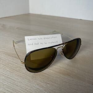 Ray-Ban RB3025-J-M Color 001 Aviator Sunglasses Tortoise FRAMES ONLY 58-14